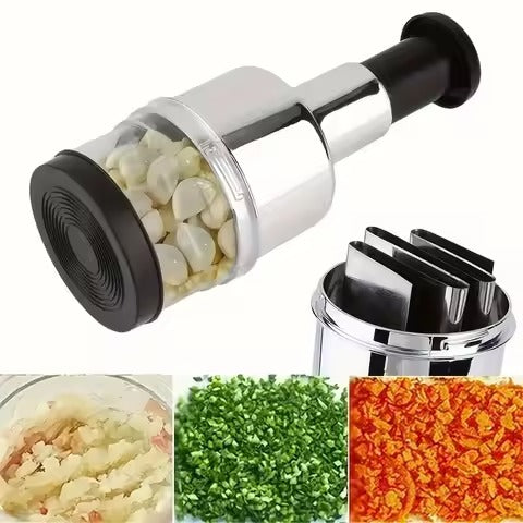 Stainless Steel Hand Press Vegetable Chopper – Multi-Purpose Kitchen Tool