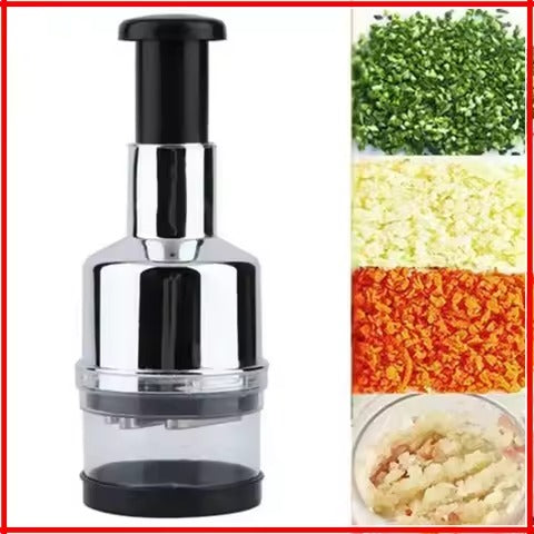 Stainless Steel Hand Press Vegetable Chopper – Multi-Purpose Kitchen Tool