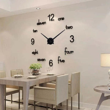Acrylic Wall Clock 3D Wooden DIY Design Wall Decoration