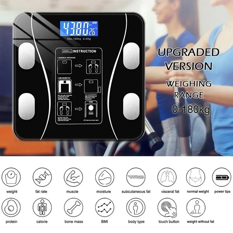Smart Digital Body Fat Scale | Bluetooth BMI & Body Composition Analyzer
